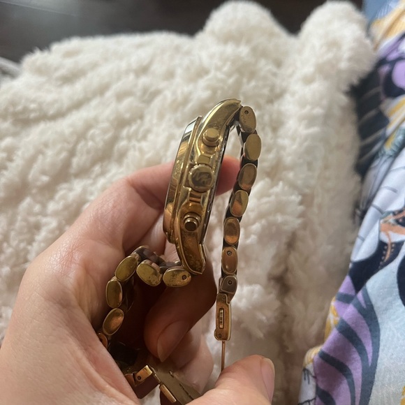 Michael Kors tortoise brown and gold watch Bradshaw oversize large - Picture 4 of 4